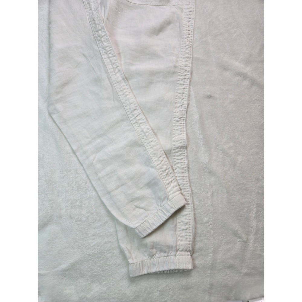 Athleta Cabo Linen Jogger Pants White 100% Linen Elastic Waist Size 0 - Picture 5 of 10